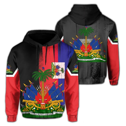 Tessffel Country Emblem Flag Caribbean Sea Haiti Island Retro Pullover Men/Women Tracksuit Jacket 3Dprint Streetwear Hoodies A15