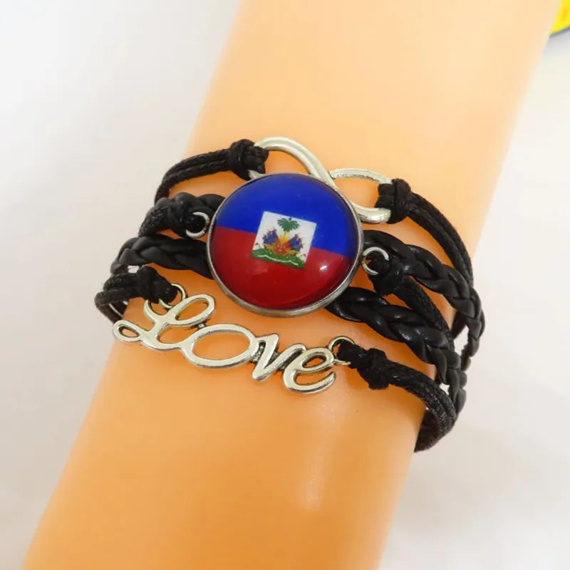 Love Haiti Bracelet Charm Handmade Haiti Wrap Bracelets For Women And Men Freindship Lovers Gift