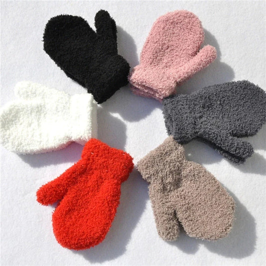 Cute Plush Girls Women Warm Gloves Winter Fluffy Thickened Soft Snow Mittens Thickened Fashion Cashmere Windproof Christma Party