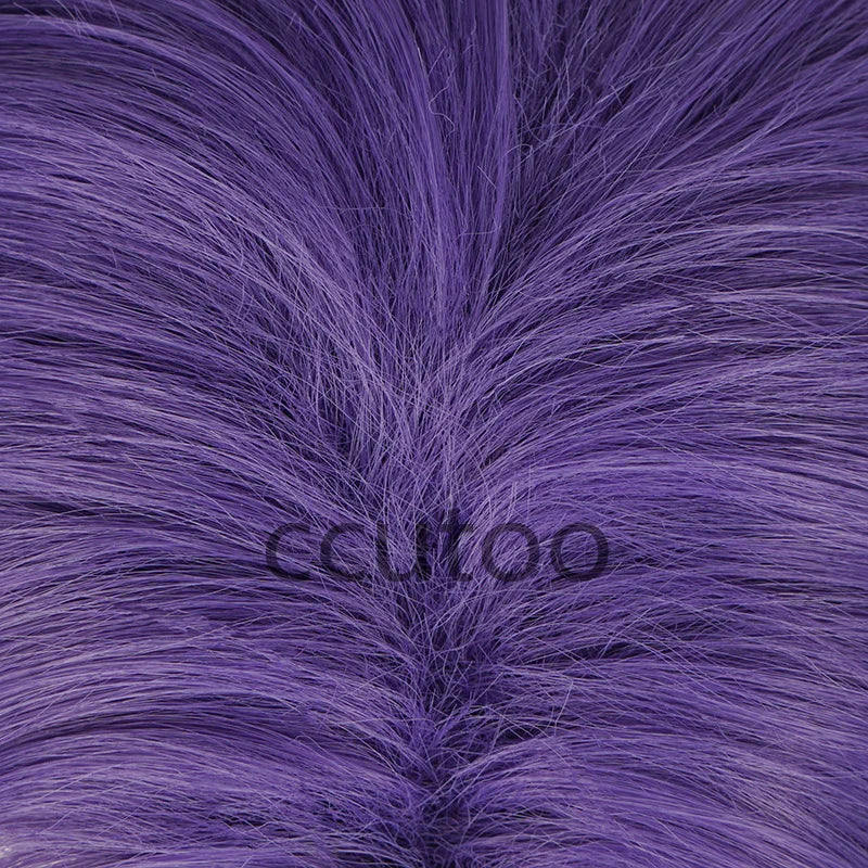 ccutoo Wigs Synthetic Team Rocket James Cosplay Wig Short Purple Heat Resistant Party Hair Wig + Wig Cap