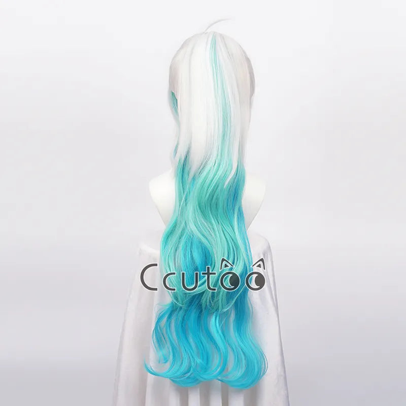 ccutoo Yamato Cosplay Wig Anime One Piece 80cm Long Curly Heat Resistant Synthetic Hair Halloween Party Wigs
