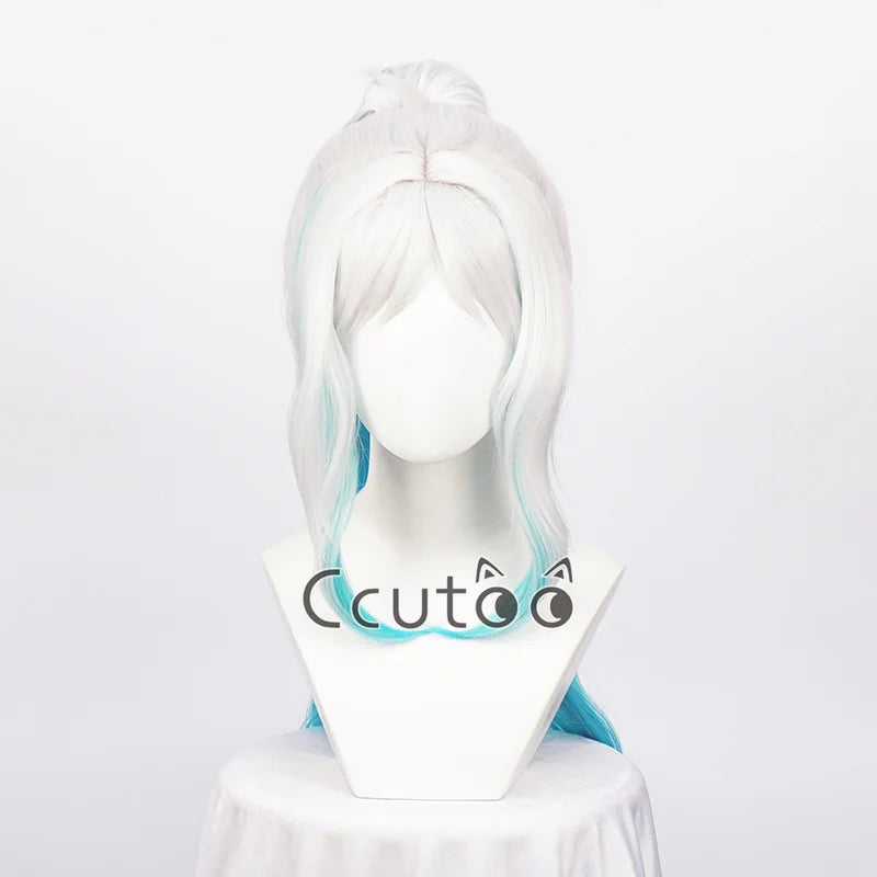 ccutoo Yamato Cosplay Wig Anime One Piece 80cm Long Curly Heat Resistant Synthetic Hair Halloween Party Wigs